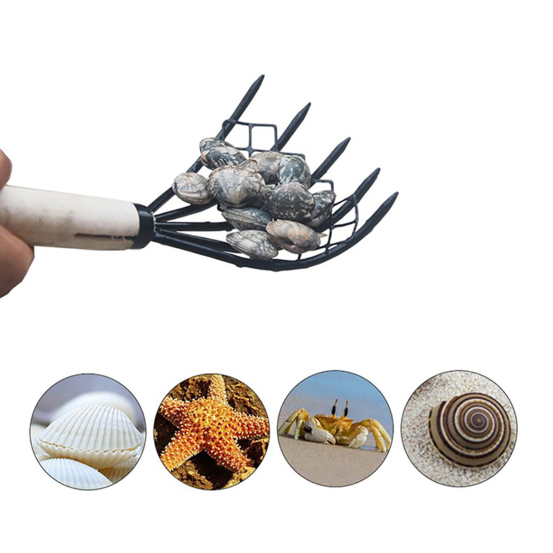 Clam Rake With Net 5 Claw Wood - đánh giá và giá Dry Herb Vaping Accessories